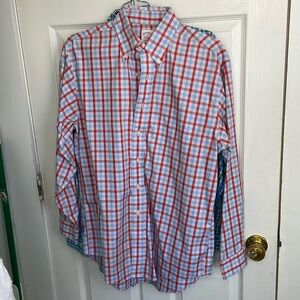 Brooks Brothers red and blue check dress shirt size medium— in great condition